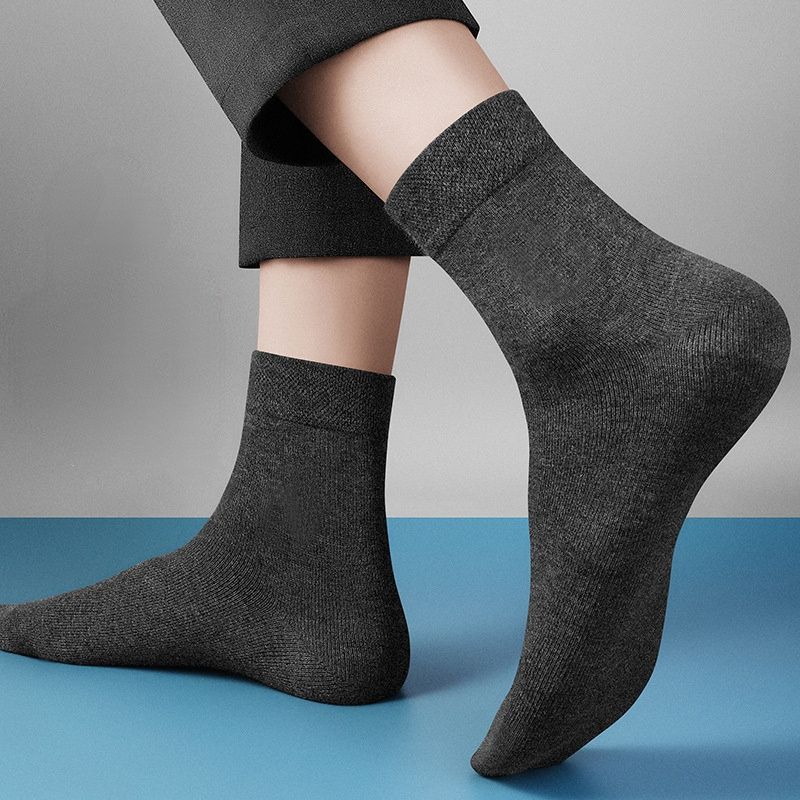 10 pairs/set socks men's business cotton black white Grey casual sock crew soft calcetines breathable spring summer for male