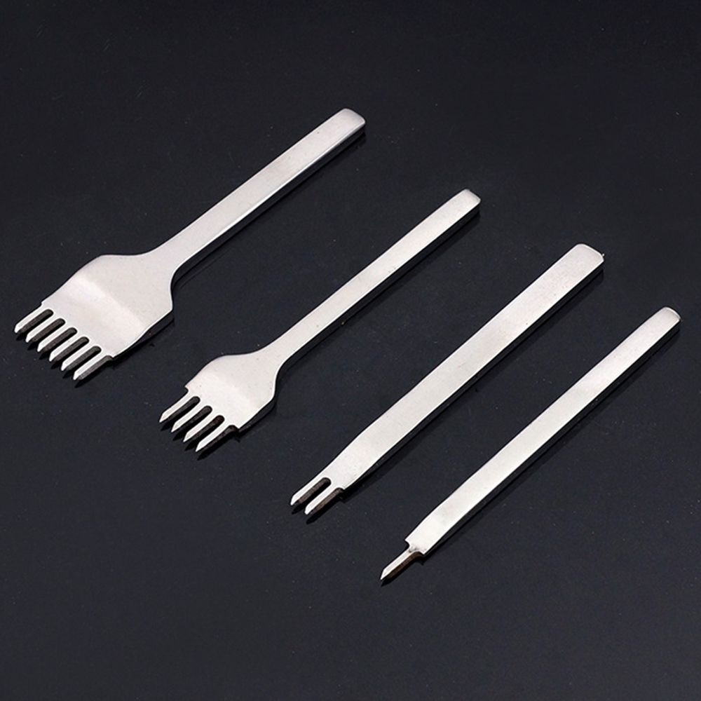 Stainless Steel 1 2 4 6 Flat Chisel Leather Craft Tools