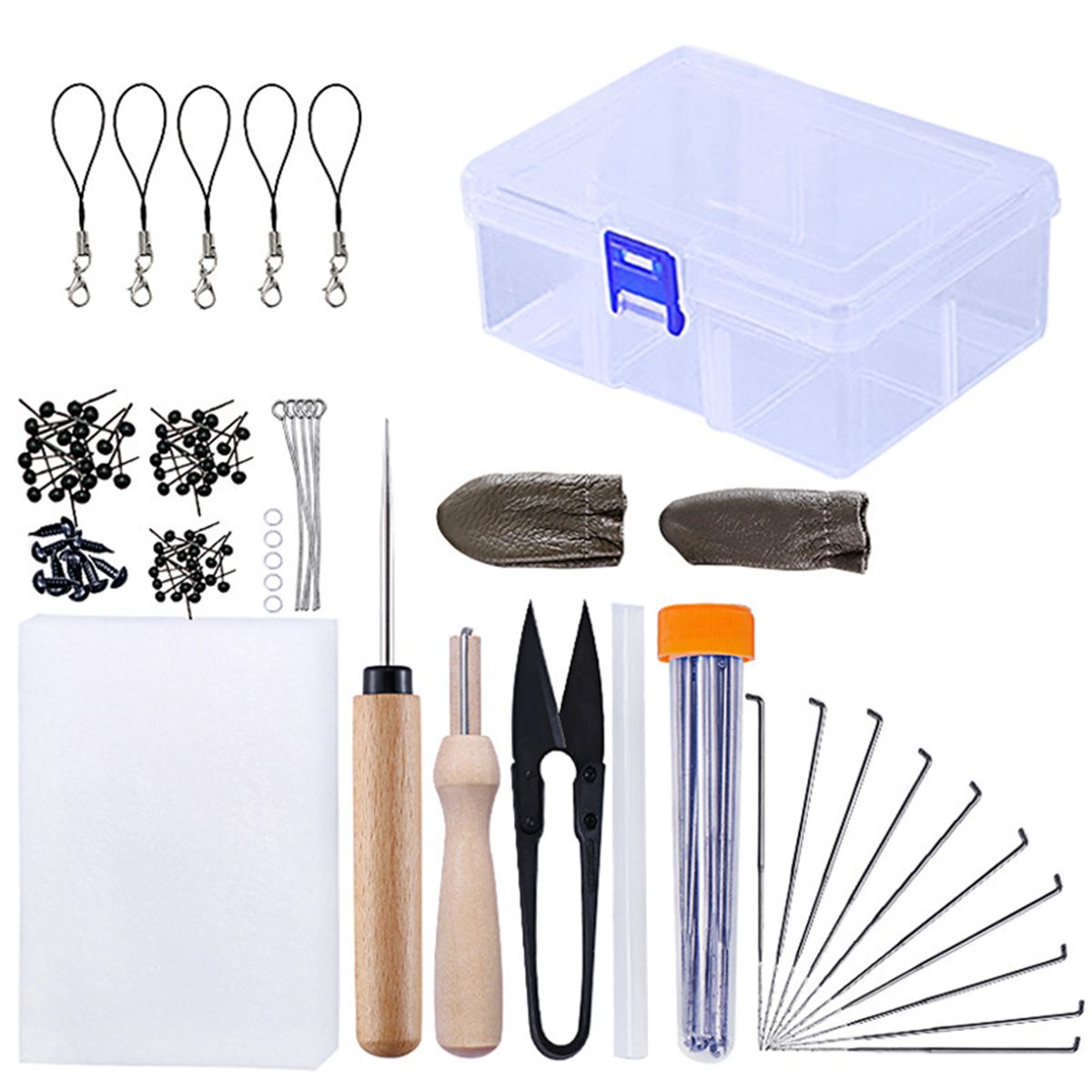 54PCS Needle Felting Kit Needle Felting Starter Kit Fibre