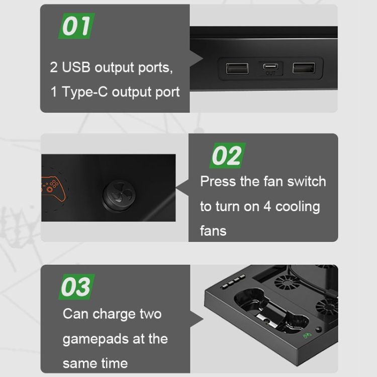 Iplay HBX-274 For Xbox Series X Host Cooling Base