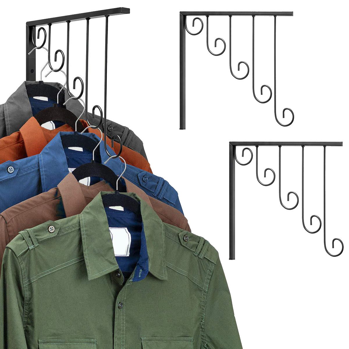 Garment Clothes Hanger Racks Ring Circle Modern Iron Home Shop Dress Hanging Display Rack Organizer 2Pcs