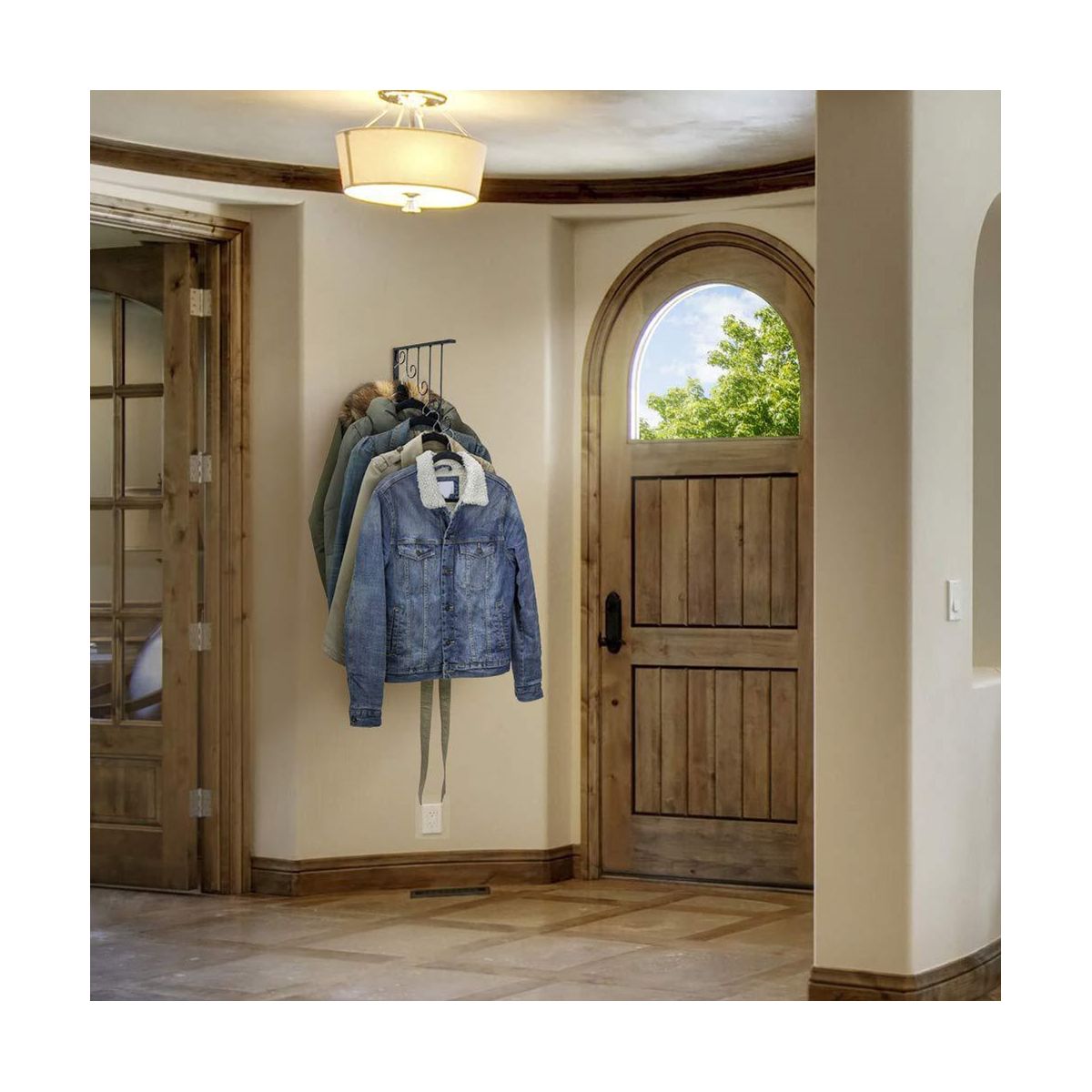 Garment Clothes Hanger Racks Ring Circle Modern Iron Home Shop Dress Hanging Display Rack Organizer 2Pcs
