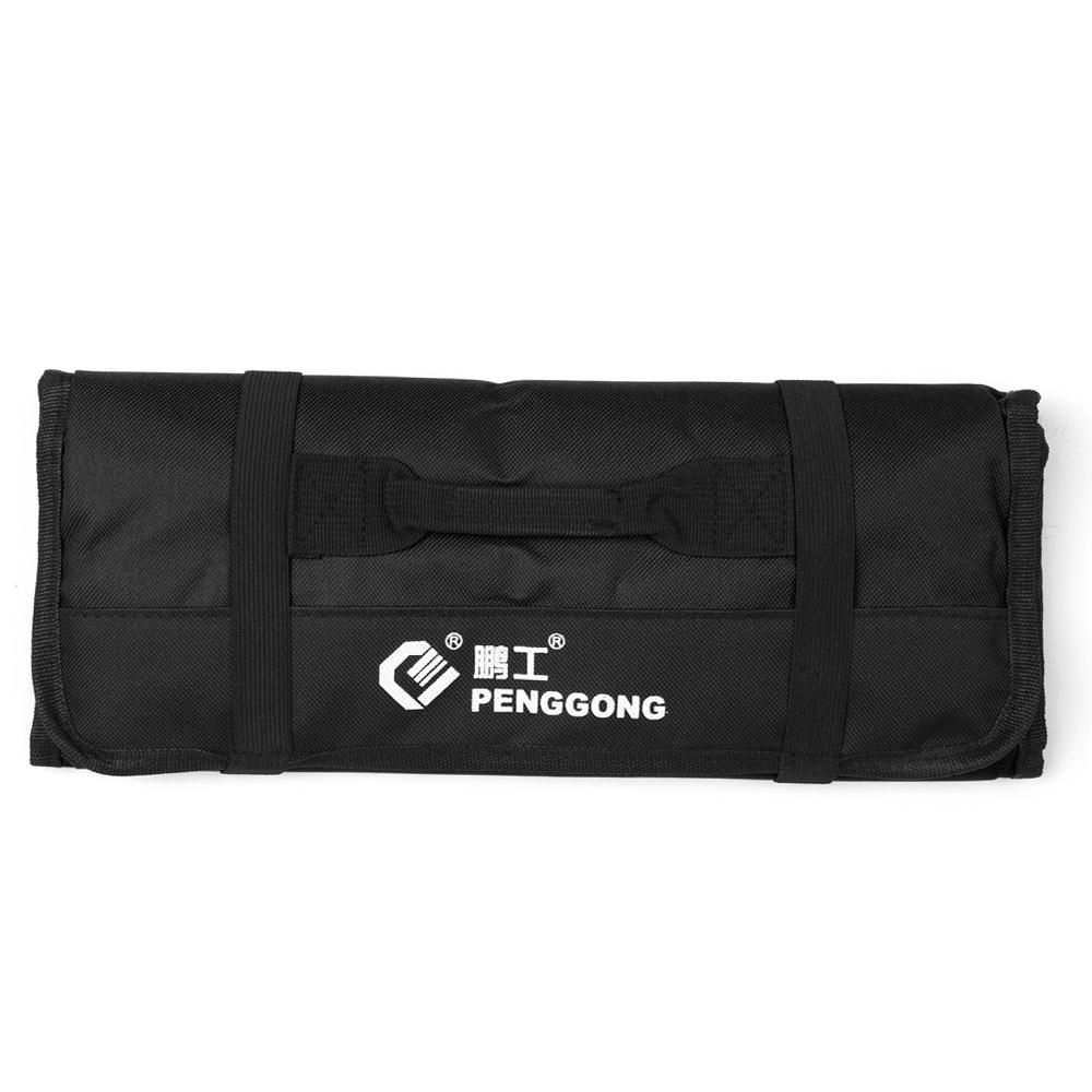 PENGGONG Tool Bag Organizer Oxford Canvas Chisel Roll Rolling Pounch Wearable & Waterproof Repairing Carrying Handle Bag with Belt for Carpenter Hammer Electrician Repair Tools