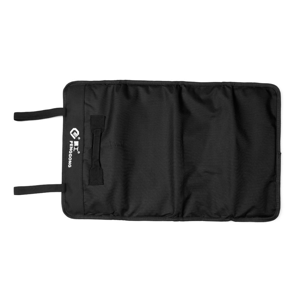 PENGGONG Tool Bag Organizer Oxford Canvas Chisel Roll Rolling Pounch Wearable & Waterproof Repairing Carrying Handle Bag with Belt for Carpenter Hammer Electrician Repair Tools