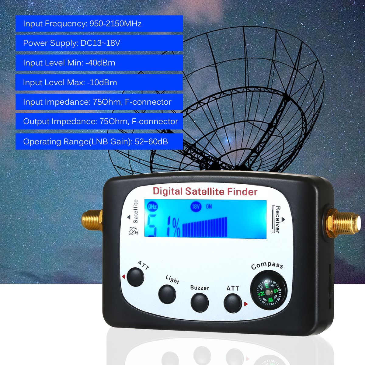 SF-9509 Mini Digital Satellite Signal Finder Meter