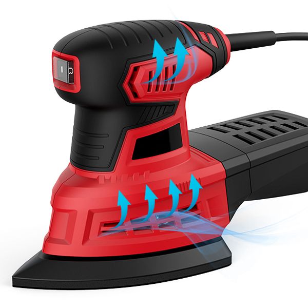 200W Detail Sander 1.6A Random Orbit Sander With 20Pcs