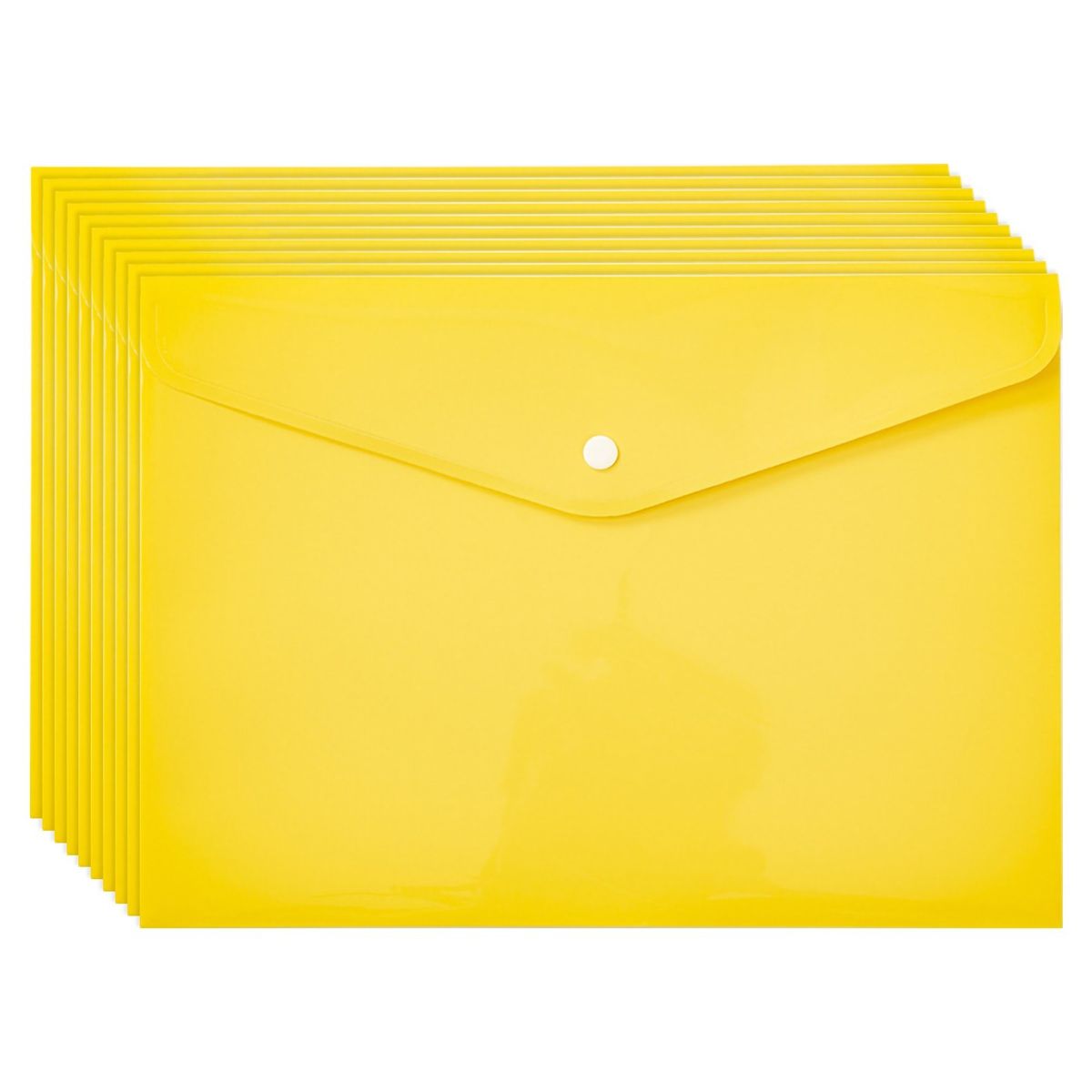 10PCS Expanding File Folder 1 Pocket Plastic Envelope File