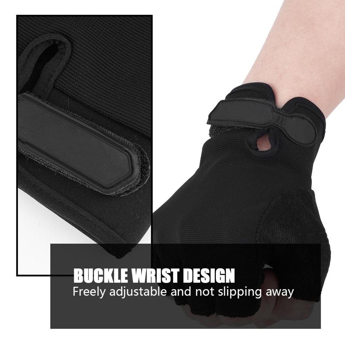 1 Pair Half Finger Gloves Breathable Anti-slip Waterproof