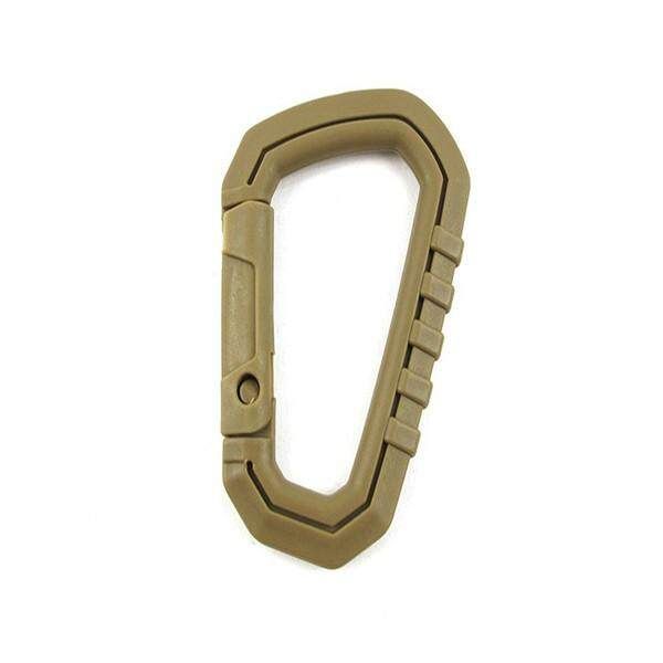 Plastic Light Weight Carabiner Quickdraw Keychain Backpack Hanging Buckle EDC Tool Black
