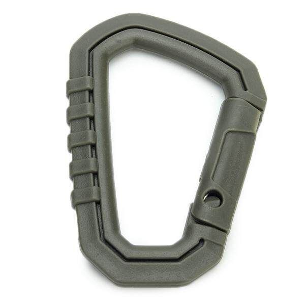 Plastic Light Weight Carabiner Quickdraw Keychain Backpack Hanging Buckle EDC Tool Black