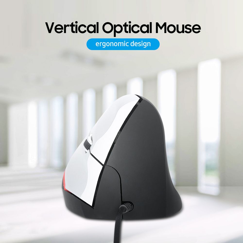 Vertical Wired Mouse Ergonomic Optical 3 Key Gaming Office