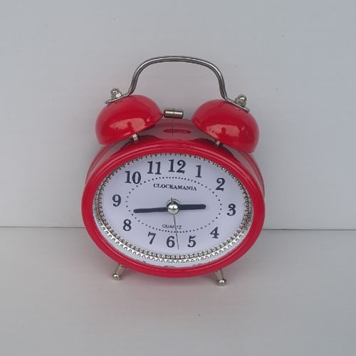 OVAL Bell Alarm Clock - Red