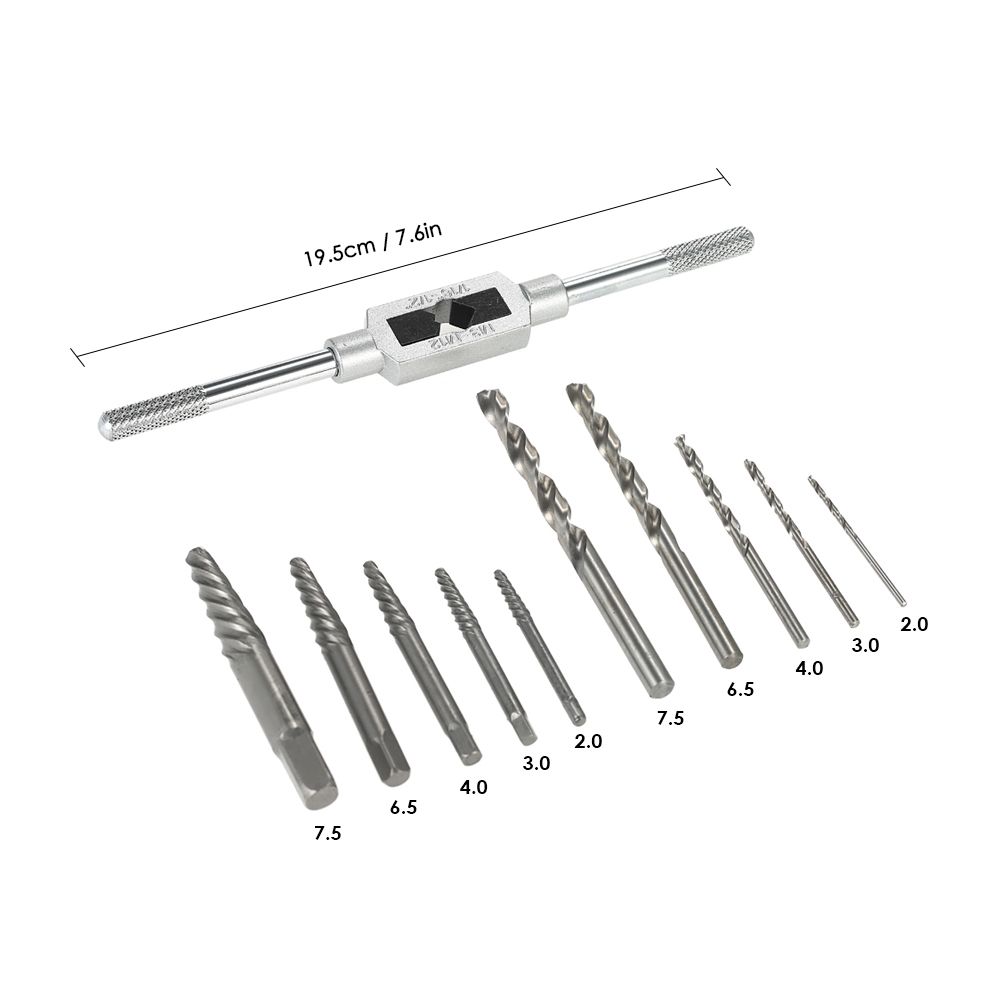 11pcs Thread Metric Machine Hand Screw Adjustable Plug Taps