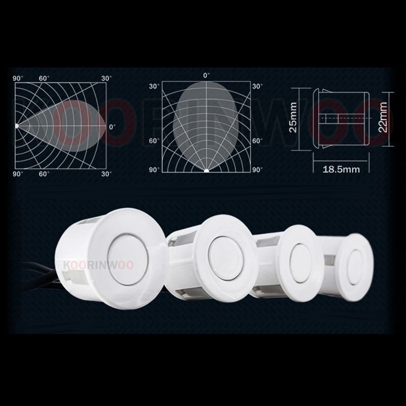 OOWLIVEE Car Parking Sensor 4 Car Reverse Backup Rear Step
