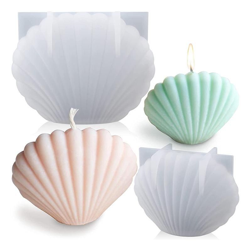 Shell Shape Candle Silicone Mold DIY Handmade Plaster Epoxy Resin Molds Chocolate Cake Aromath Soap Making Supplies Home Decor