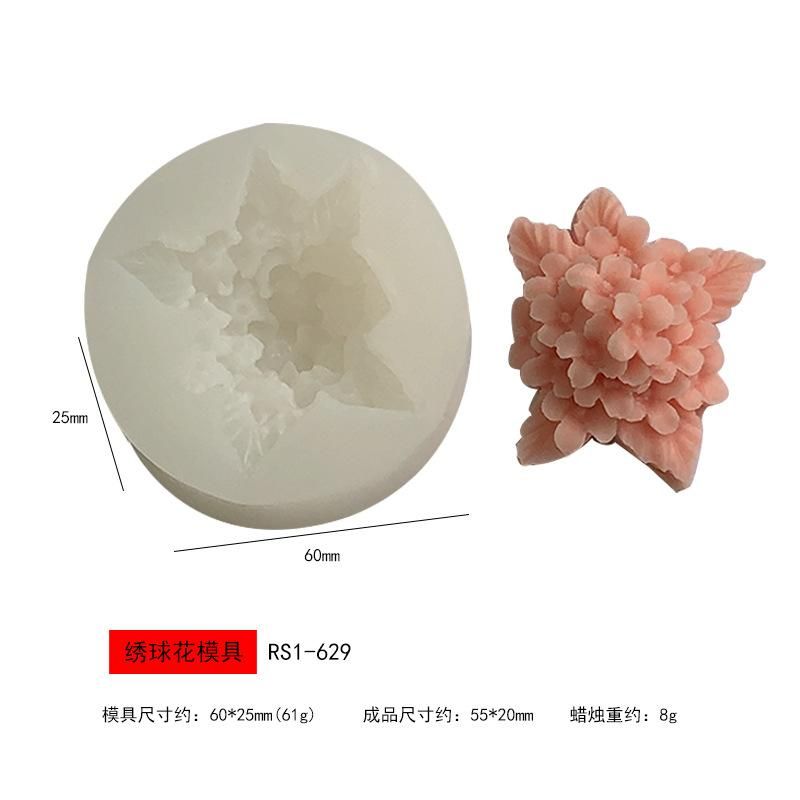 Flower scented candle silicone mold soap plaster resin ornaments fondant cake mold