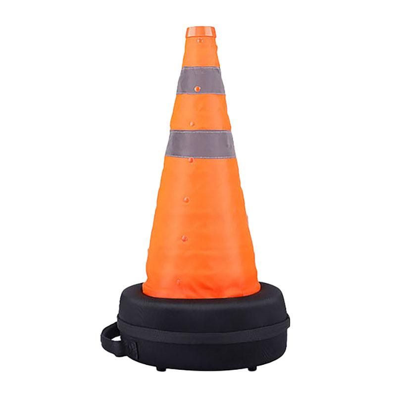 For Tesla Model 3/Y/X/S Telescopic Folding Road Cone Warning Sign Foldable Reflective Oxford Traffic Cone Warning Sign