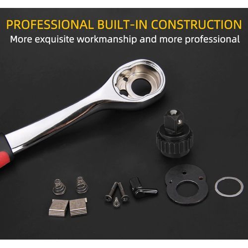 12Pcs Socket Wrench Set 1/4 Inch Socket Mechanic Ratchet Wrench