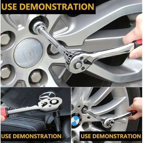 12Pcs Socket Wrench Set 1/4 Inch Socket Mechanic Ratchet Wrench