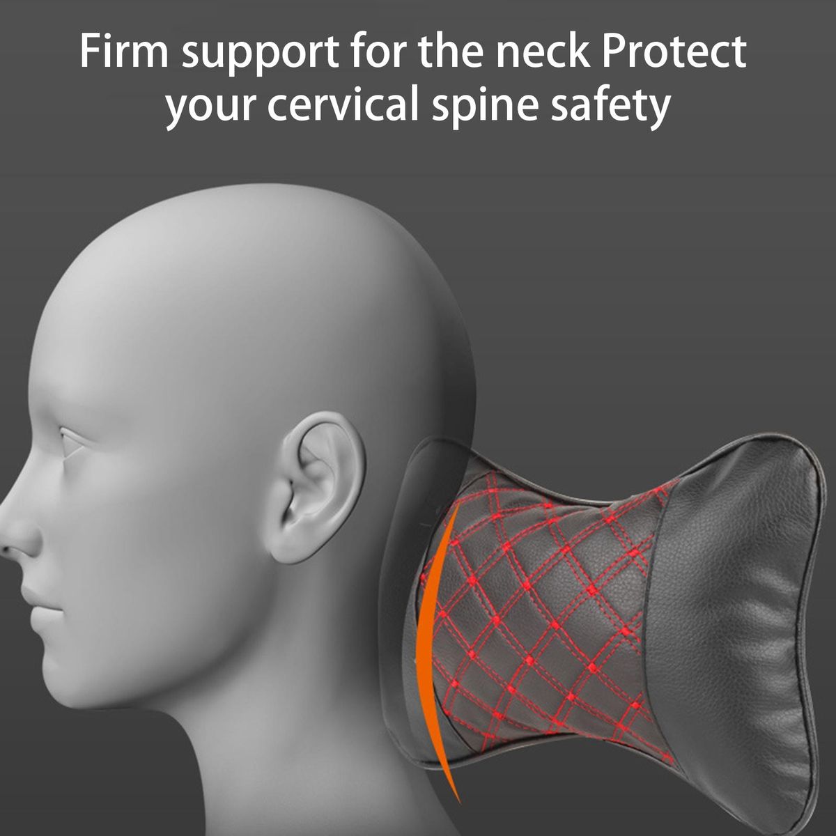 Headrest Pillow Universal Car Headrest Neck Support Black