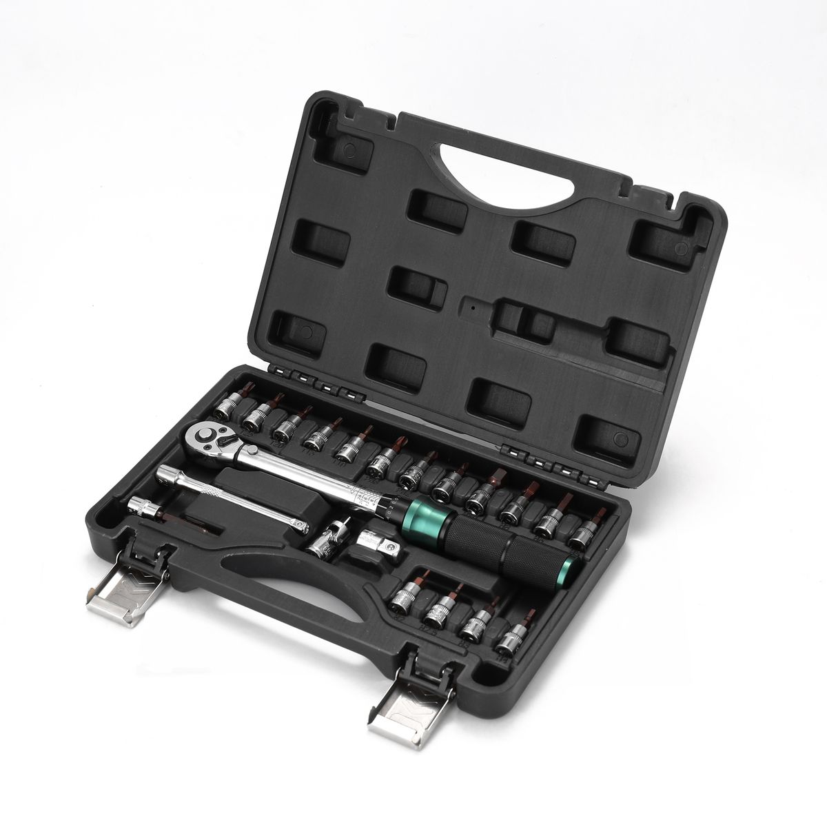 2-24N.m 1/4 Inch Drive 21 PCS Preset Torque Wrench Bits Set