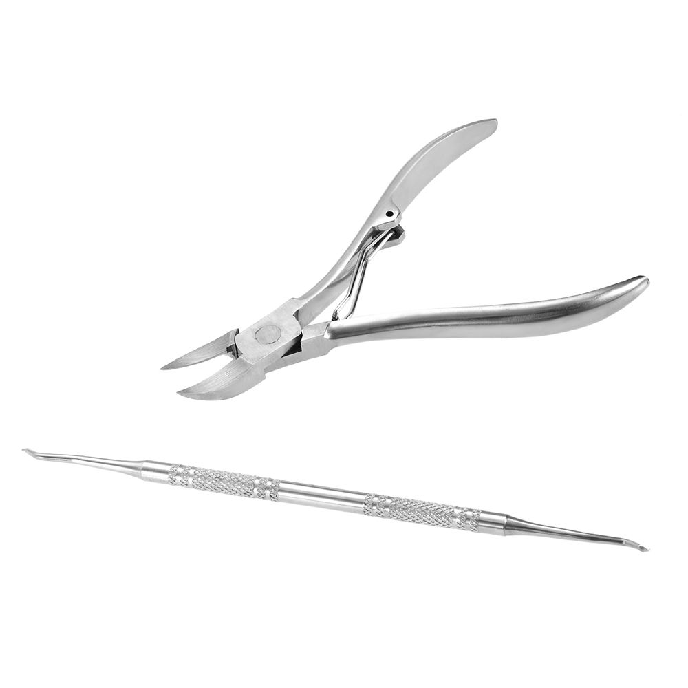 2pcs Stainless Steel Nail Cuticle Scissor + Ingrowing