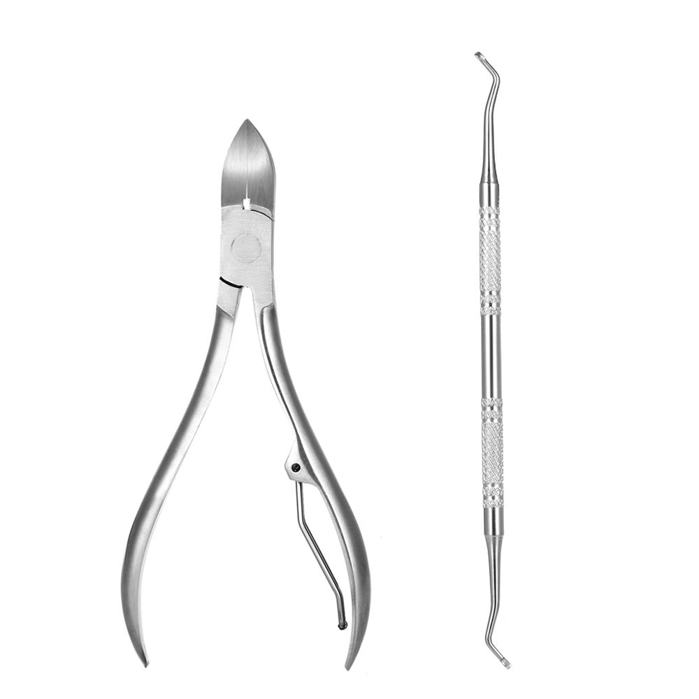 2pcs Stainless Steel Nail Cuticle Scissor + Ingrowing