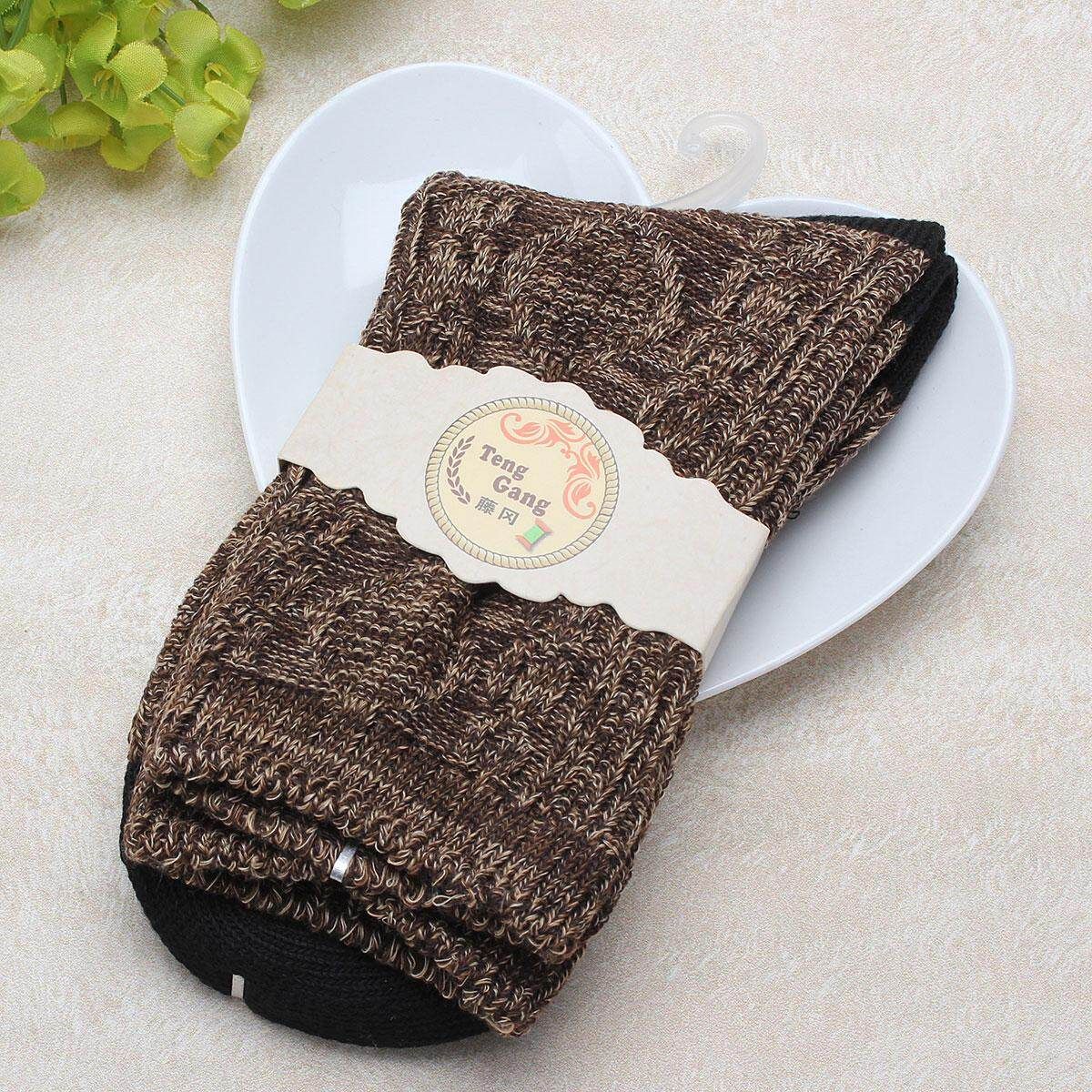 Unisex Casual Cotton Socks Design Multi- Fashion Dress Mens Women's Socks Coffee