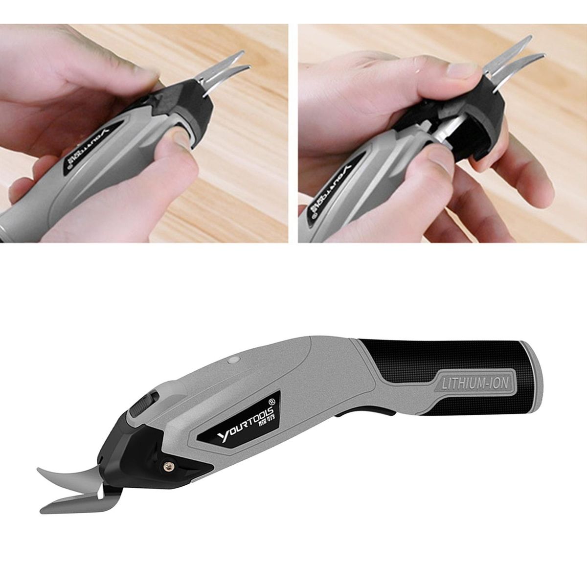 Electric Fabric Scissors Crafts Box Cutter For Grey Black