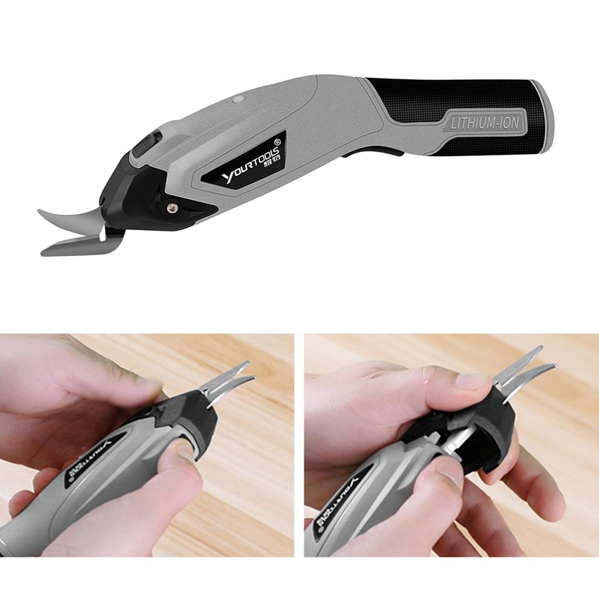 Electric Fabric Scissors Crafts Box Cutter For Grey Black