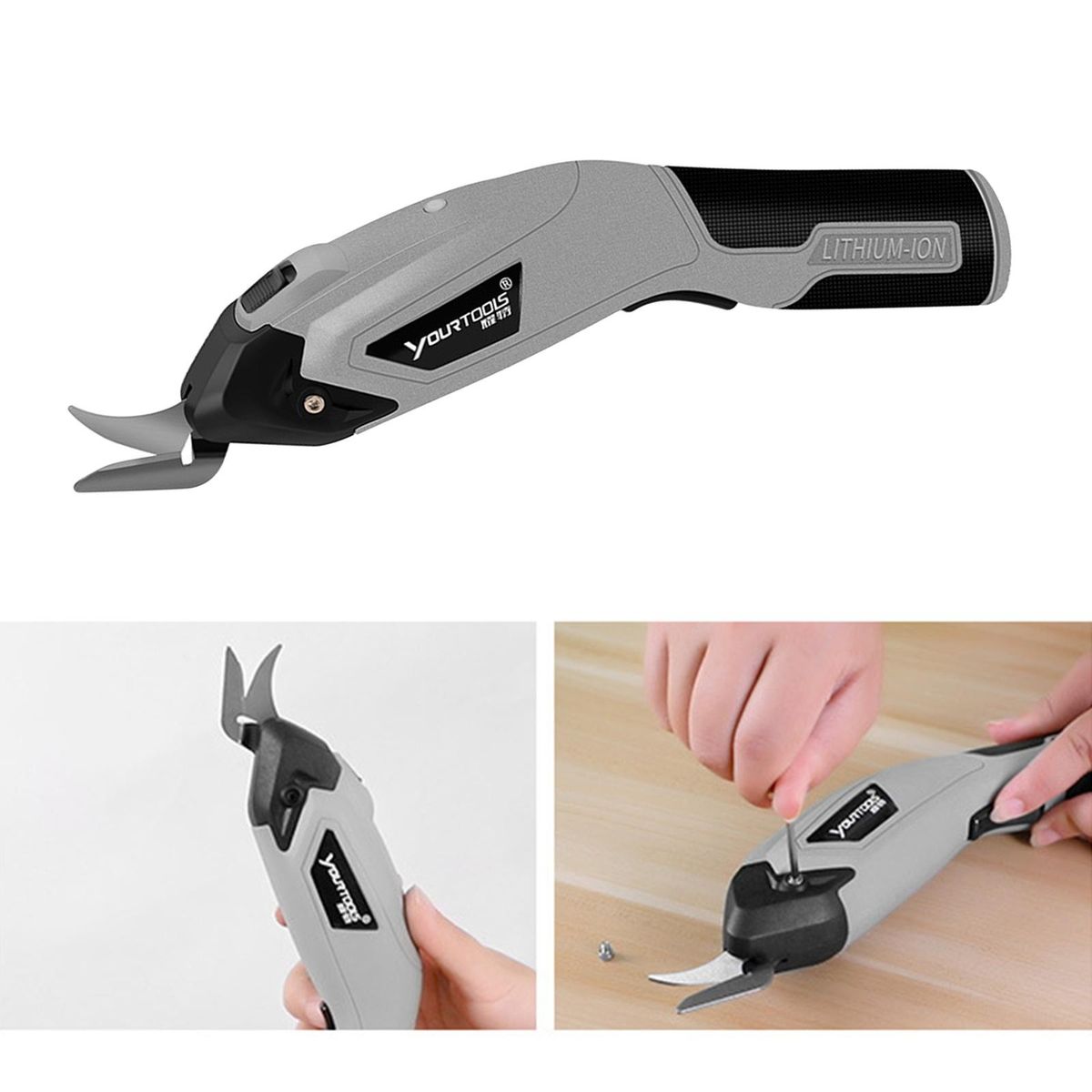 Electric Fabric Scissors Crafts Box Cutter For Grey Black