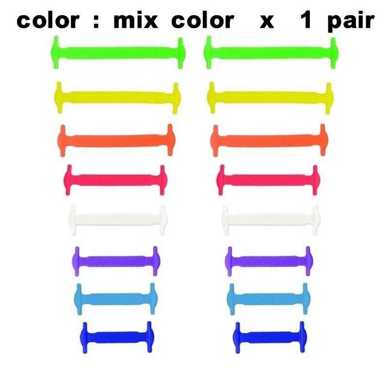 Silicone Elastic Shoes No Tie Shoe Lacing Kids Adult Sneakers QuiShoe  Rubber Zapatillas 2 Styles