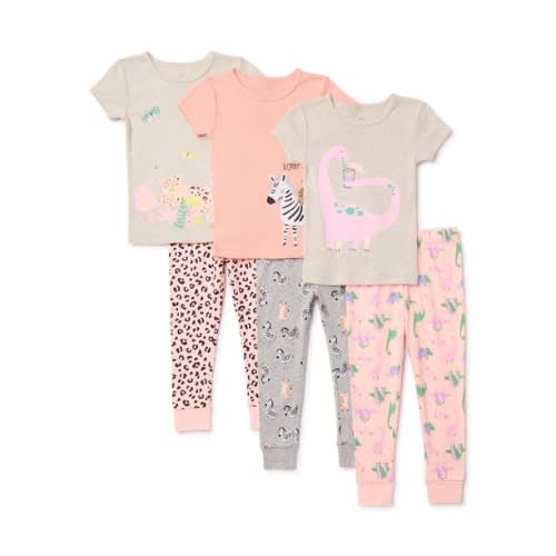 Girls Pajamas - 6piece Set