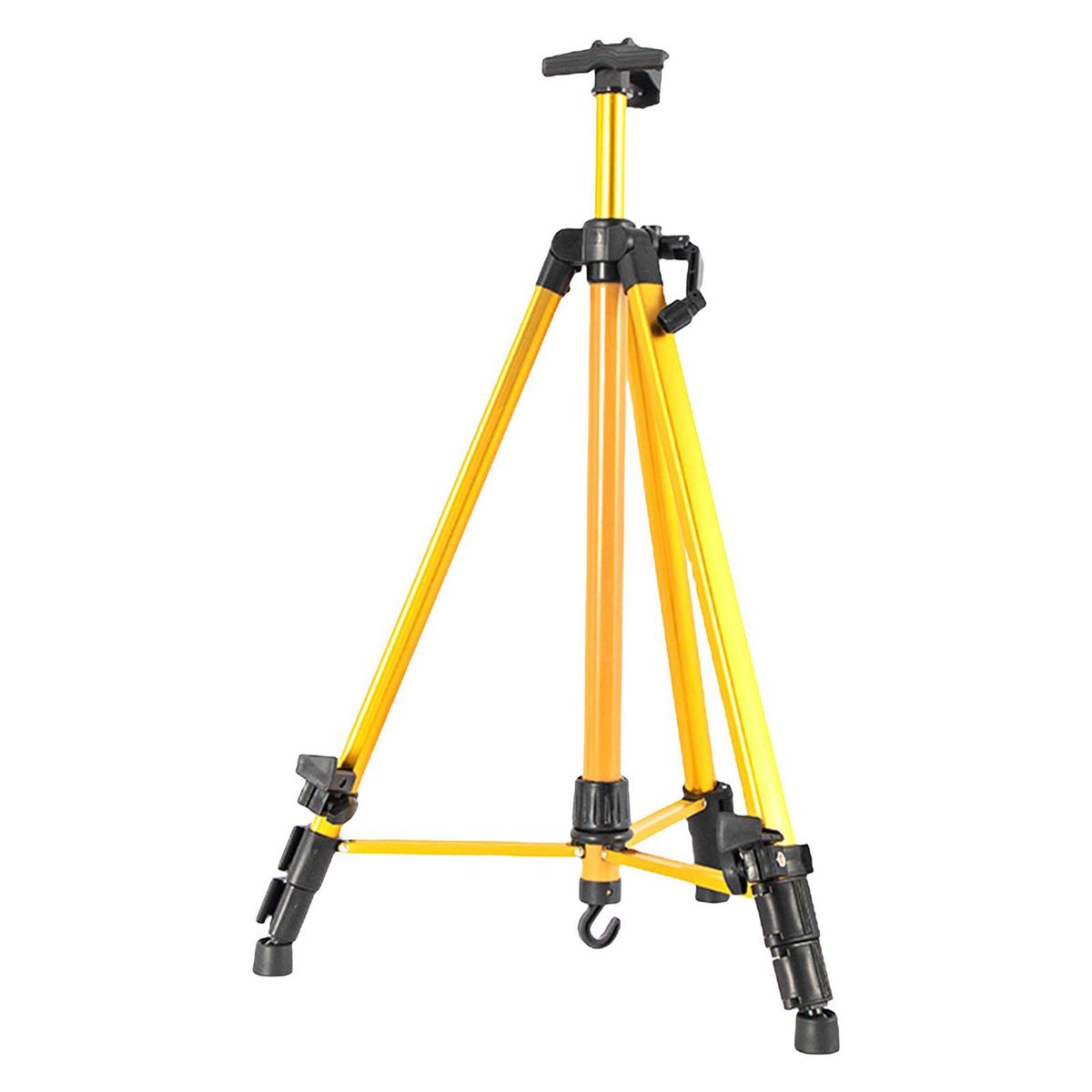Reinforced Artist Easel Stand, Aluminum Metal Tripod Display Gold
