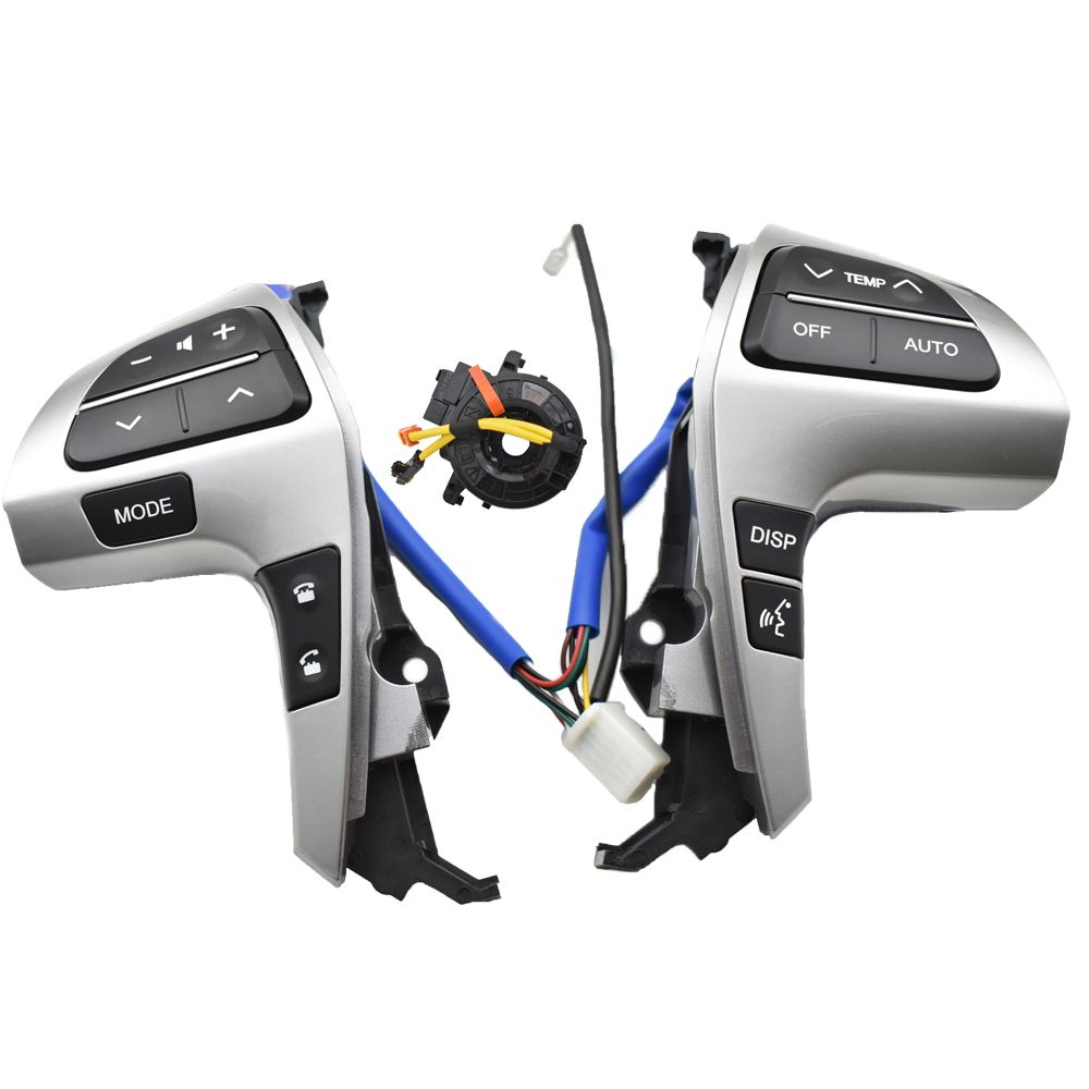 (Black-Silver-cable)84250-06180 Auto Steering Wheel Audio Control On Switch For TOYOTA HILUX VIGO