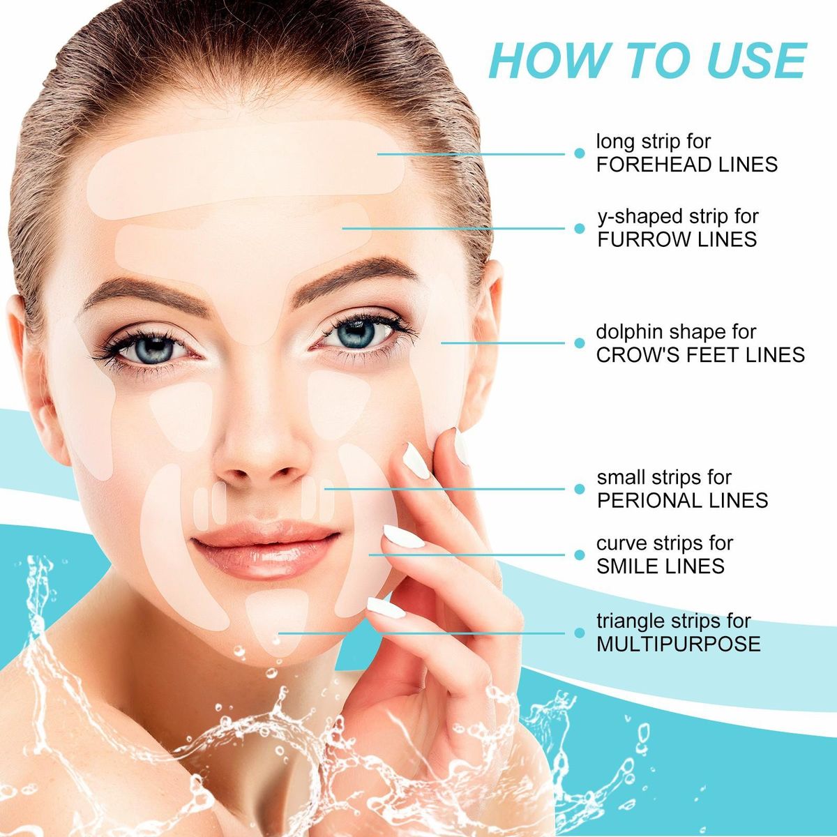 SEFUDUN 10 Sheet Facial Patches Set of 16pcs Wrinkle Remover Pads for Forehead Cheek Neck Anti Wrinkle Treatment Silicone Smoothing Wrinkle Patches for Face Skin Care