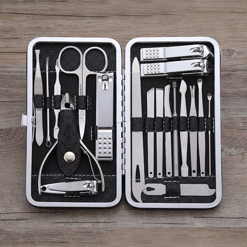 19PCS Stainless Steel Nail Clipper Beauty Tool