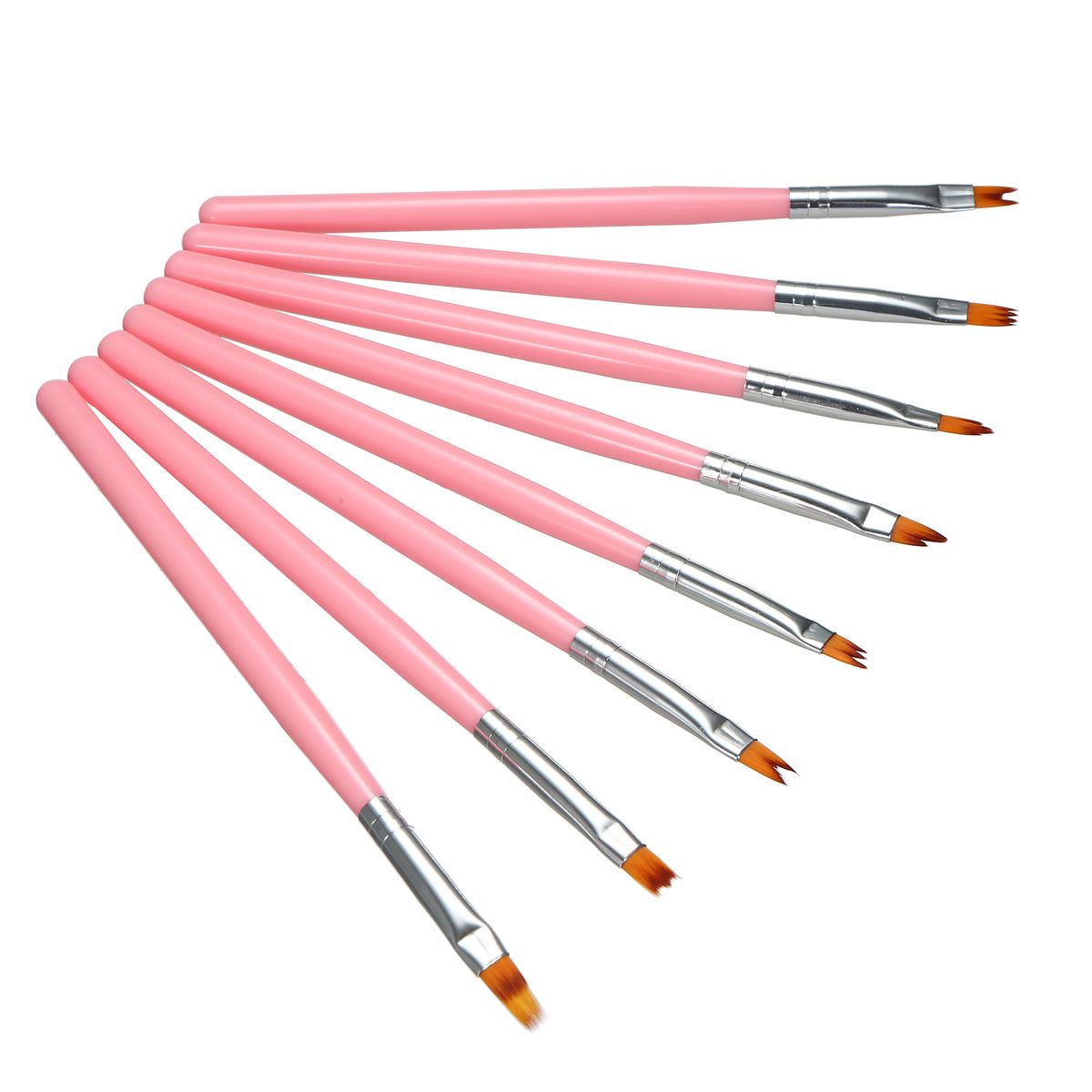 8Pcs Nail Art Brush DIY Petal Flower Painting Pen Gradient