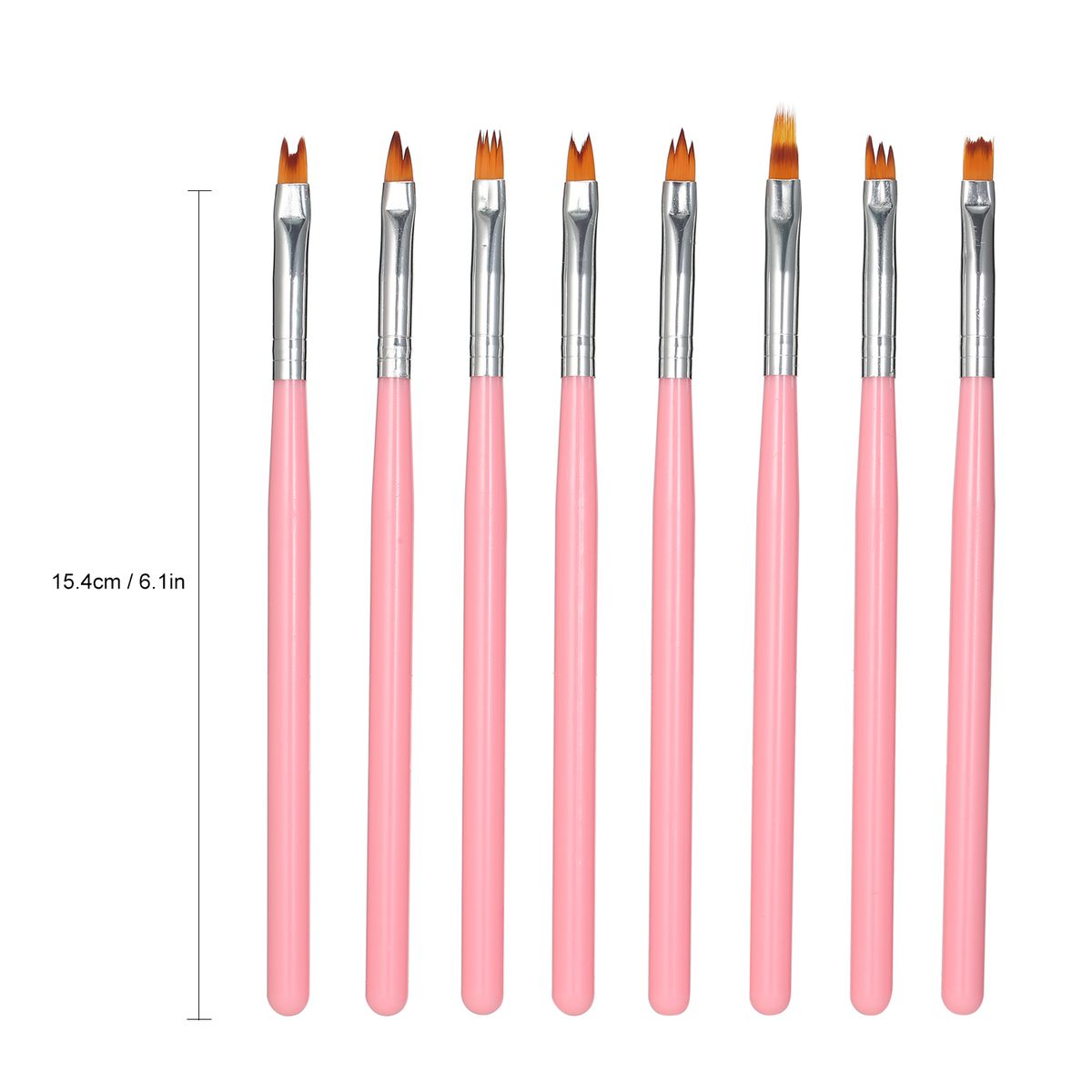 8Pcs Nail Art Brush DIY Petal Flower Painting Pen Gradient