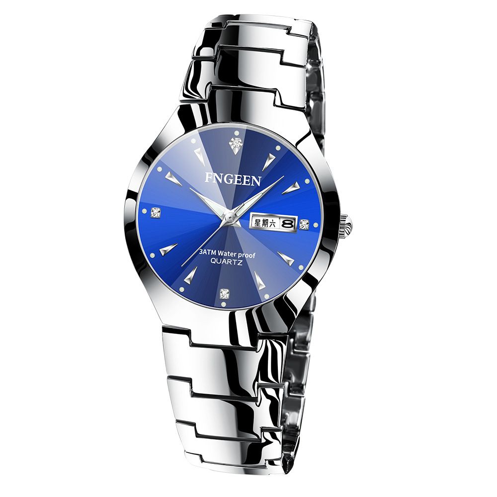 Blue Face Men Quartz  Wrist Watch