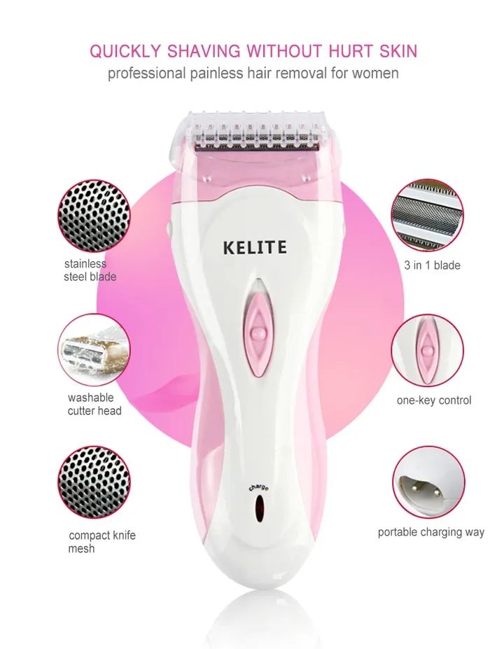 Dry Use Electric Epilator For Women Rechargeable Bikini Trimmer