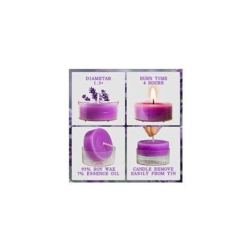 Lavender Scented Tealight Candles - 36PCS