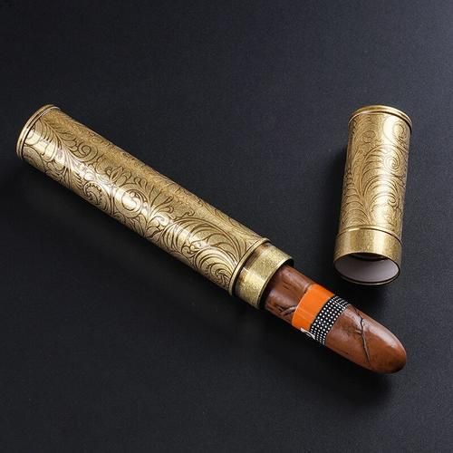Portable Outdoor Humidor Box Single Carbon Fiber High Quality Cigar Tube Travel Humidor Cigar Case Jar Smoking Accessories