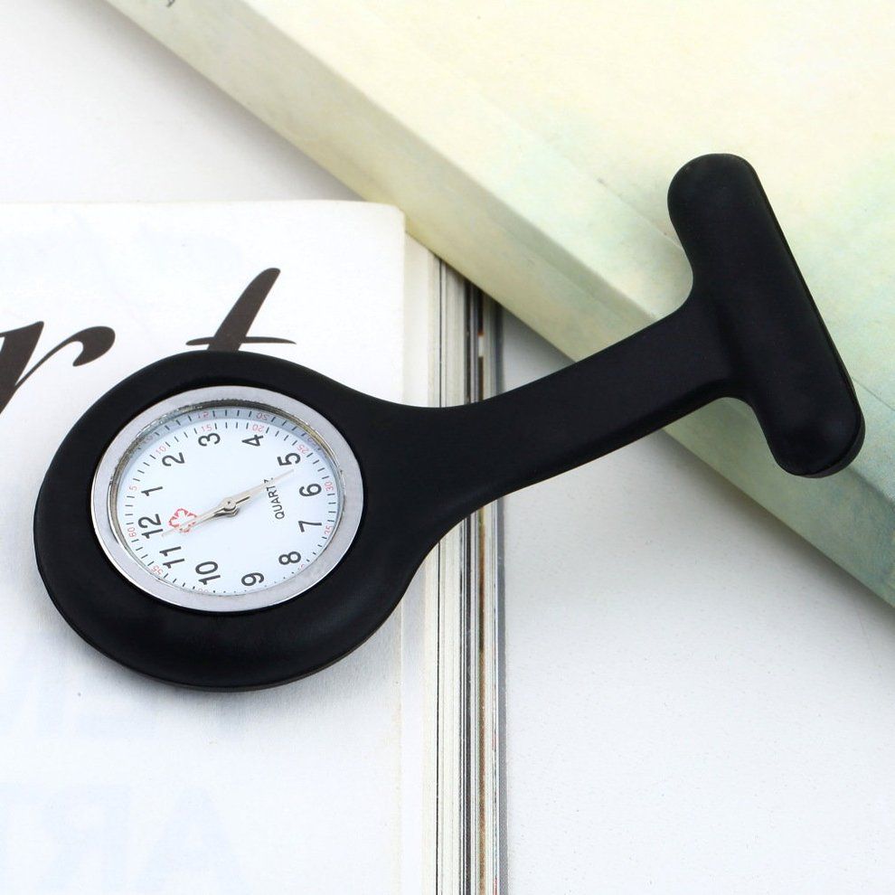 Mini Portable Silicone Gel Doctor Nurses Brooch Pin Pocket Fob Tunic Watch