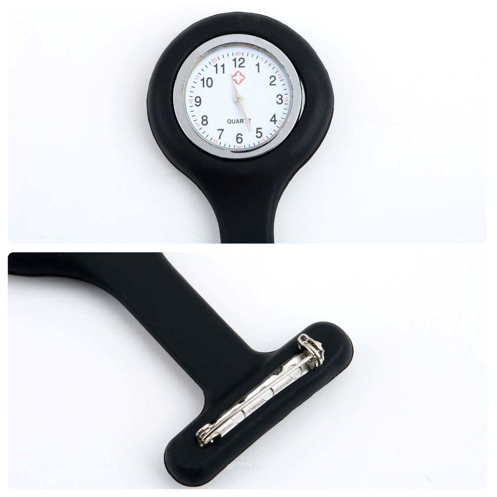 Mini Portable Silicone Gel Doctor Nurses Brooch Pin Pocket Fob Tunic Watch