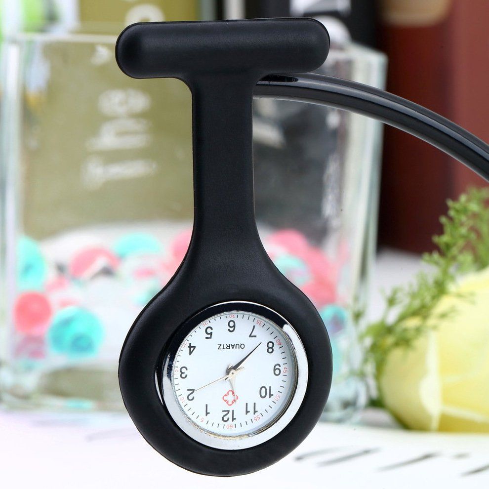 Mini Portable Silicone Gel Doctor Nurses Brooch Pin Pocket Fob Tunic Watch