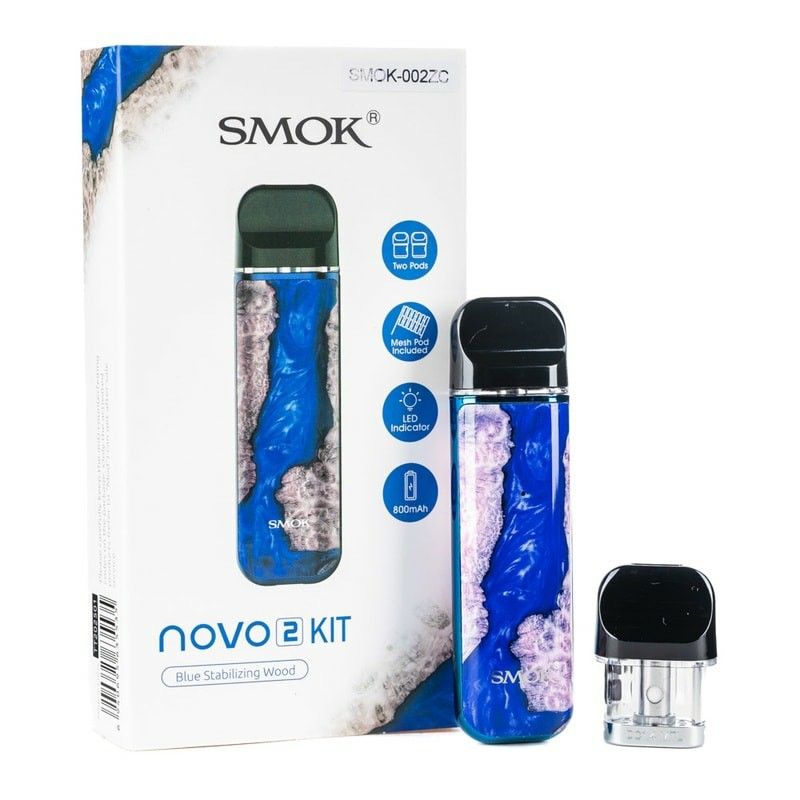 Novo 2 Rechargeable Vape Pod/Kit Blue Wood