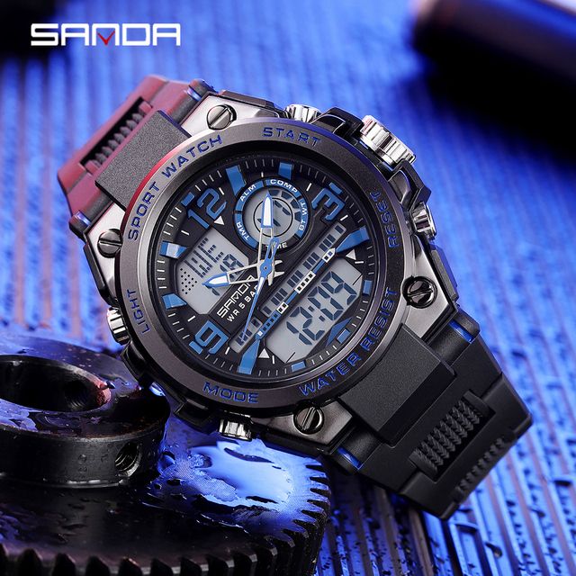 SANDA-Men's Military Quartz Watch 5 ATM Waterproof Sports Men
