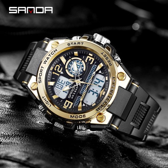 SANDA-Men's Military Quartz Watch 5 ATM Waterproof Sports Men