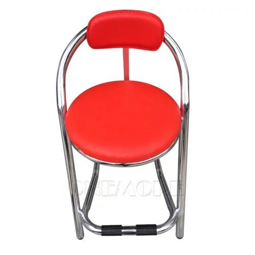 NON Adjustable Leather Bar Stool With Stainless Steel Leg